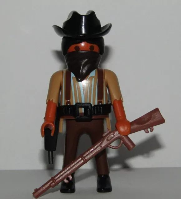 Playmobil Cowboy Bandit w/ Bandana Hat Holster Gun & rifle