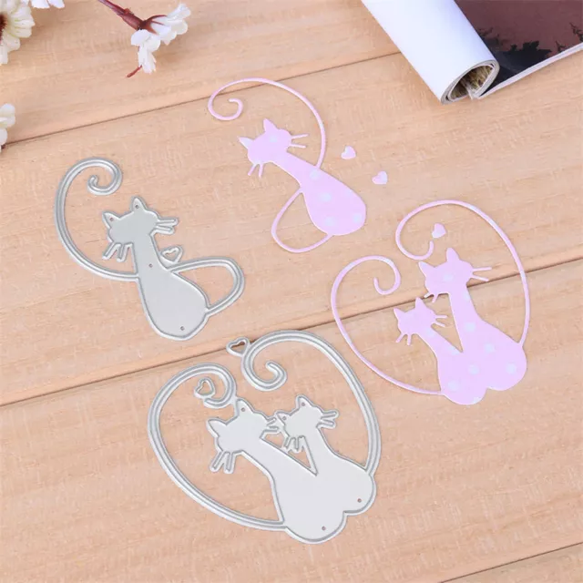 Love Cat Design Metal Cutting Dies For DIY Scrapbooking Album Paper FBB