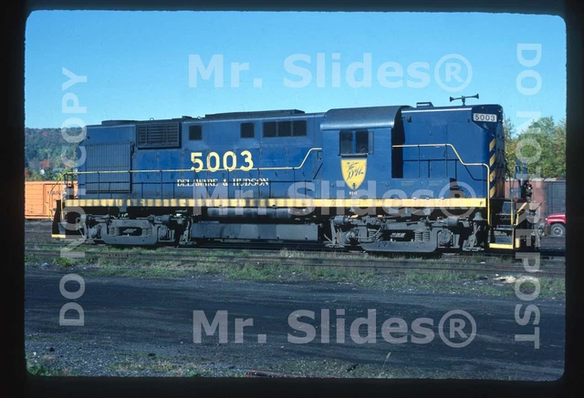 Original Slide D&H Delaware & Hudson Blue Paint ALCO RS11 5003 In 1981