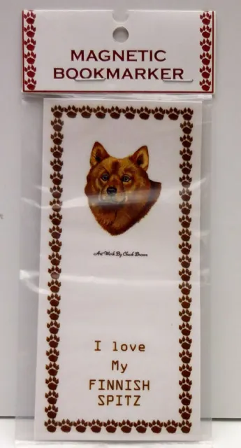 Finnish Spitz Dog  Magnetic Bookmarker,"I Love My Finnish Spitz"