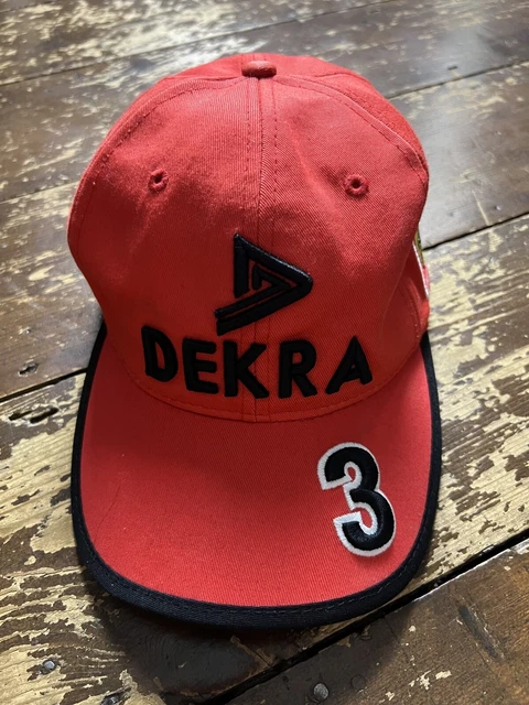 Casquette Ferrari F1 Michael Schumacher Vintage Années 90 - Sponsor DEKRA, Taille Unique, Rouge