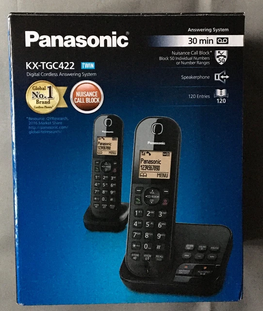 PANASONIC TWIN HANDSETS Cordless Telephone with Answer Machine (KX