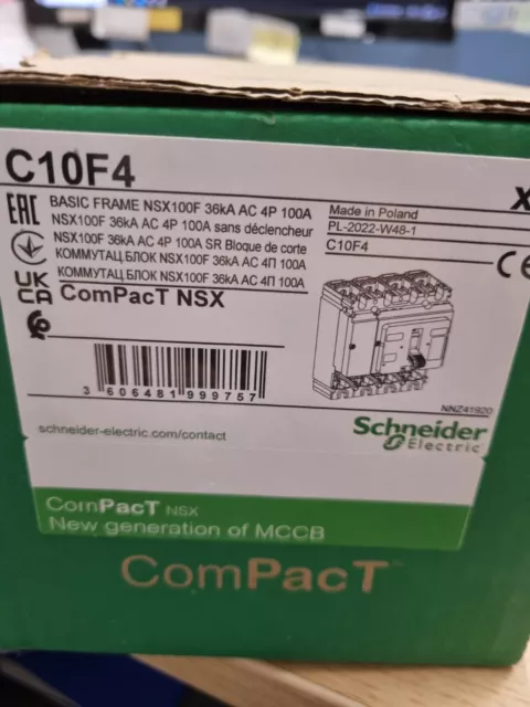 Schneider ComPacT C10F4 NSX100F 36ka AC 100A