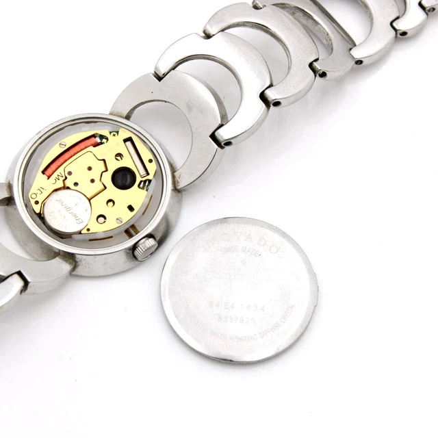 Orologio Da Polso Movado Quadrante Museo Nero Al Quarzo Donna Bracciale A Catena Senza Prezzo Di Riserva Wb1-10 4