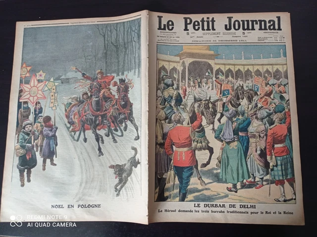 LE PETIT JOURNAL 1911 1101 Le durbar de Delhi / noel en pologne EUR 6