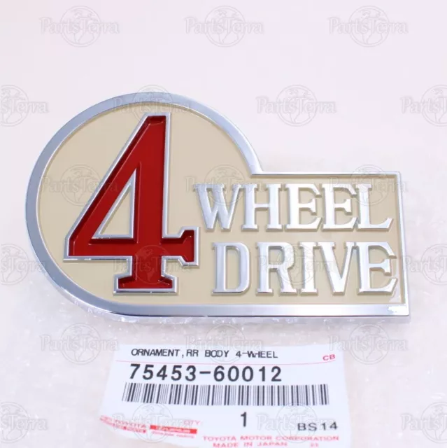 Genuine OEM Toyota 69-80 Land Cruiser Multicolor Rear Badge Emblem 4 WHEEL DRIVE