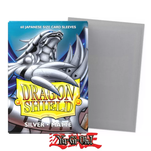 Dragon Shield Argent Matte Sleeves Paquets Protection Japanese Yugioh Petit