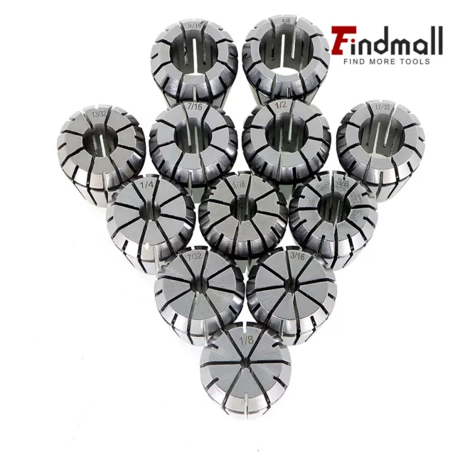 Findmall 12× ER25 Spring Collet Set For CNC Milling Lathe Tool Engraving Machine