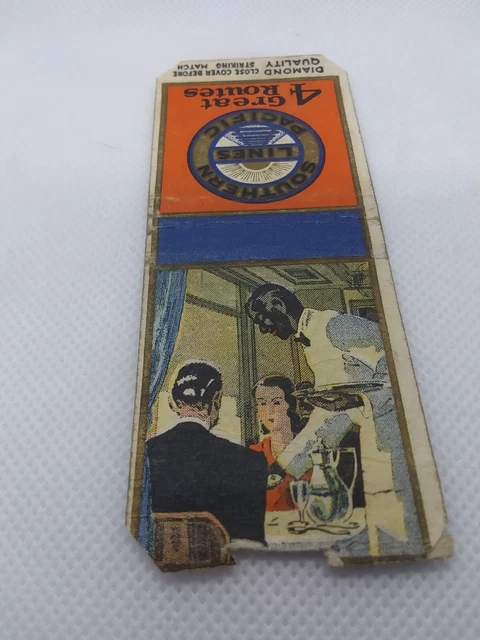 Vintage Southern Pacific Lines Railroad 4 Great Routes Matchbook