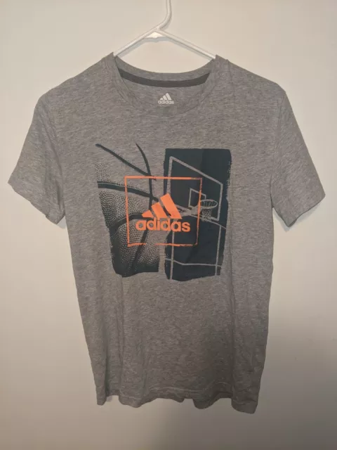 Adidas Shirt Boys Large Grey Activewear