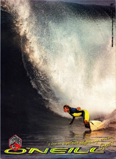O'Neill Surfing Brad Gerlach Print Ad Wall Art Decor Rags n Rubber