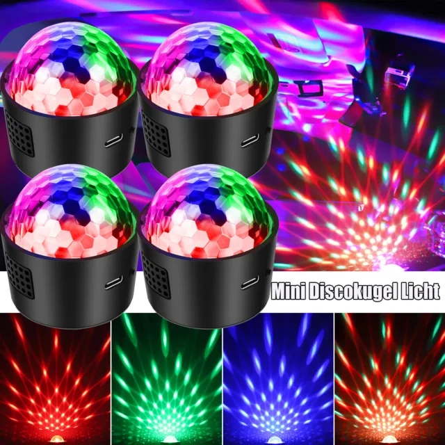 LED MINI RGB Discokugel Licht Disco Partylicht USB Wiederaufladbares  Bühnenlicht EUR 11,89 - PicClick DE