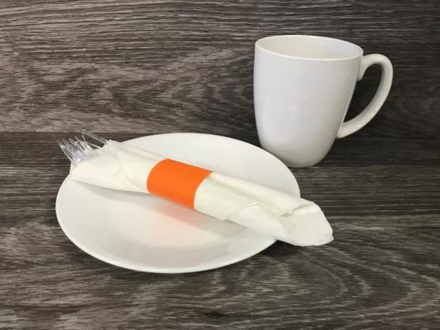 Raise® 4.25 x 1.5 Orange Napkin Bands(500) Self Adhesive Ships Free($0.016/pc)