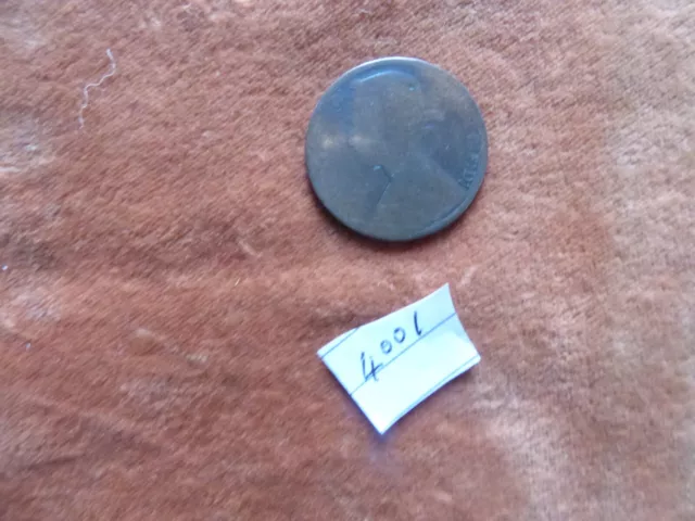 1875 Victorian Bun Head Bronze Penny - Worn But Cleaned-(#4001)