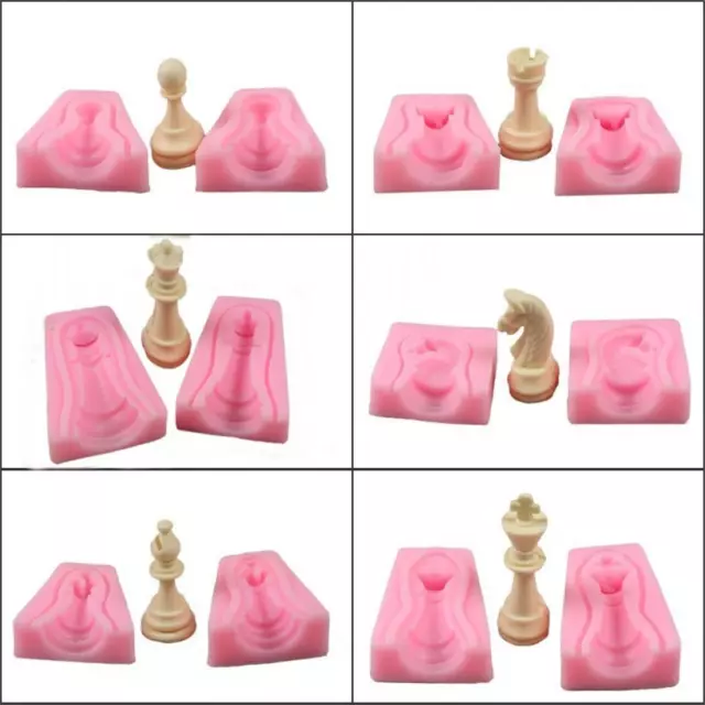 Silicone Chess 3D Fondant Cake Mold Candy Decor Chocolate Baking Mould