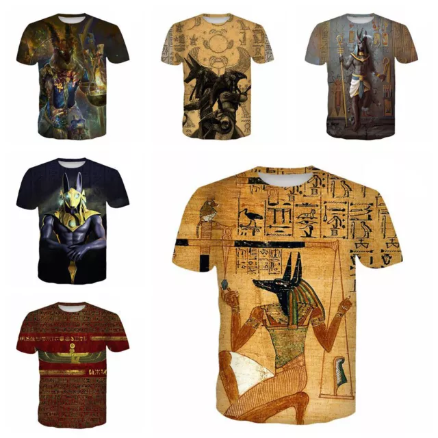 Egyptian Funny 3D Print Womens Mens Casual Short Sleeve T-Shirt Tops