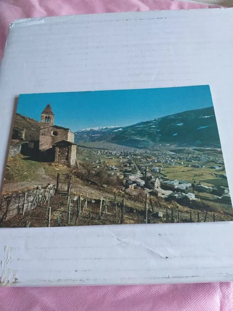 tirano.sondrio panorama valtellina turistica cartolina viaggiata a colori