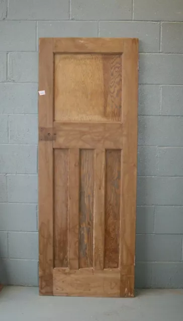 Door 1930's 4 Panel Pine Wooden 75 1/2" x 28" Internal  ref 185A