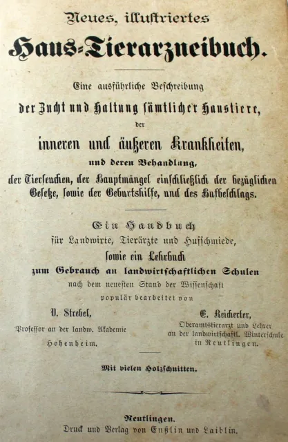 Altes Buch Haus-Tierarzneibuch von ca.1885