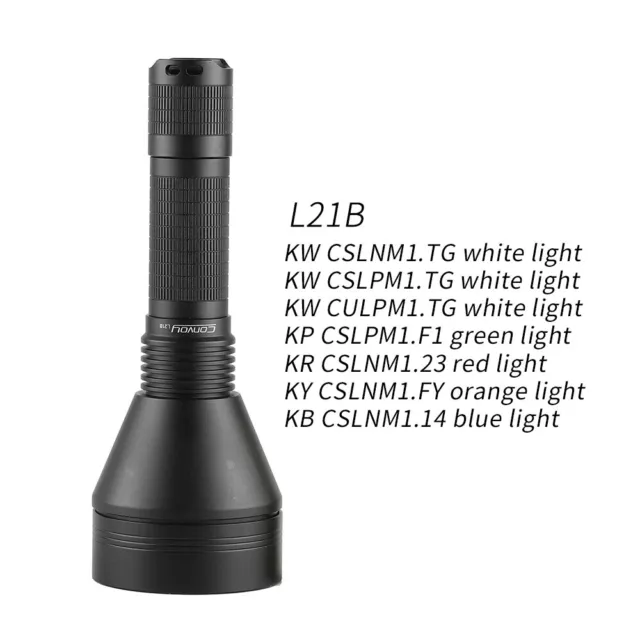 Convoy L21B 21700 Flashlight Temperature protection 4 Modes 12 Groups