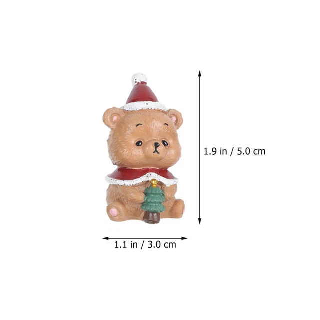 5pcs Weihnachtsdekoration Snowman Deer Santa Claus Weihnachtsbaum Bärenform 11