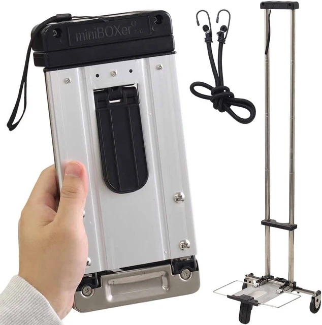 Mini Folding Hand Truck, Luggage Cart with 2 Wheels, Travel Cart Light/Medium 