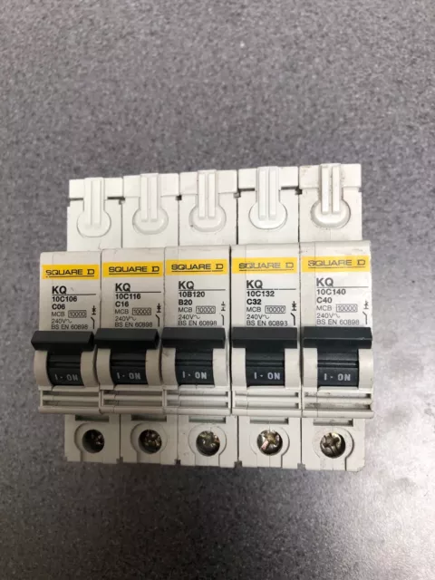 Square D KQ Typ B C D einpolig MCB 63 50A 40A 32A 25A 20A 16A 10A 6 AMP 2