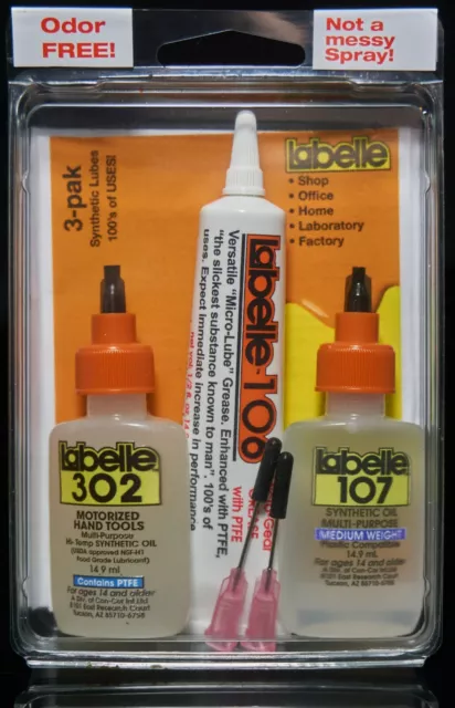 3-Best Healthcare Office Lubes in Workbench 3-pak ,100's of uses Labelle (1003)