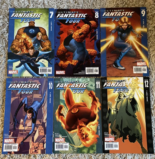 Ultimate Fantastic Four #7-12 Doom 1-6 Marvel Comics 2004 Sent In Cboard Mailer