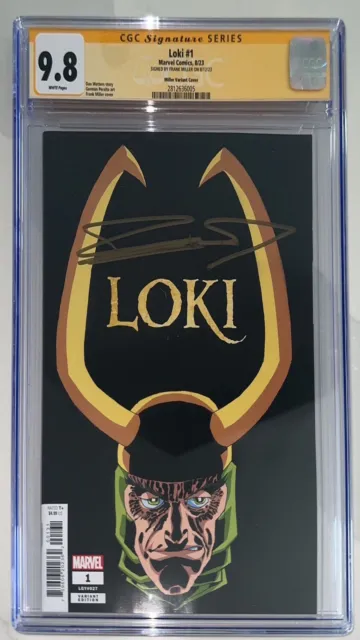 Loki #1 Miller Variant Cover Cgc Ss 9.8 Signed By Frank Miller