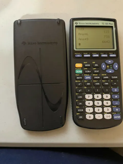 Texas Instruments TI-83 Plus Graphing Calculator - Tested and Working - TI-83+ .