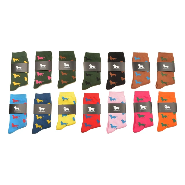 KRAWATTENDACKEL Dackel-Socken Varios Colores, 2 Tallas