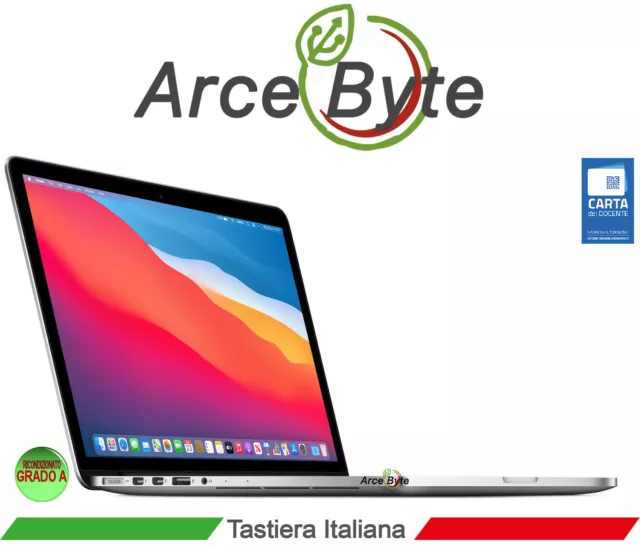 APPLE MACBOOK PRO 2015 RETINA TASTIERA ITALIANA i5 250SSD 8GB BIG SUR GRADO A