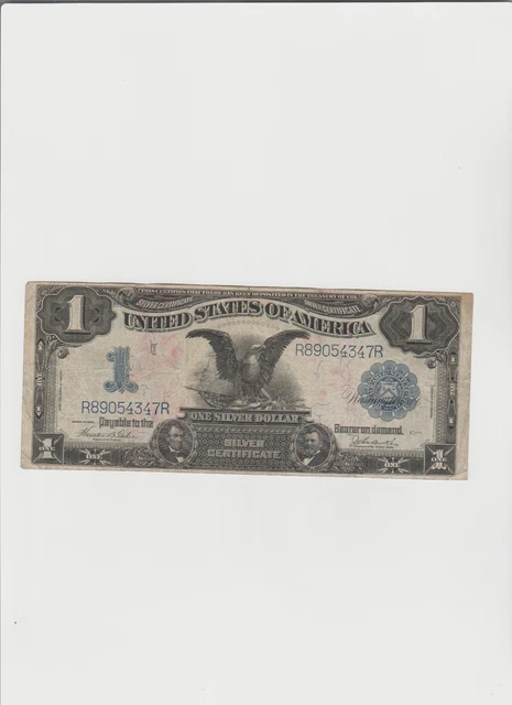 1899 $1 BLACK EAGLE LARGE SILVER CERTIFICATE R89054347R (high grade)