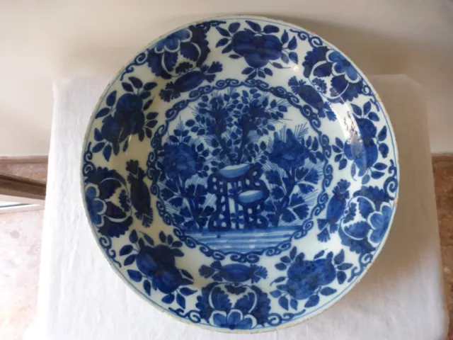 18th Century. Delft Large Charger. 35cm  13.8" Dish Plate Pottery.