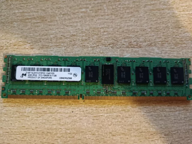 Micron MT18JSF51272PDZ-1G4D1DD 4GB PC3-10600R 2RX8