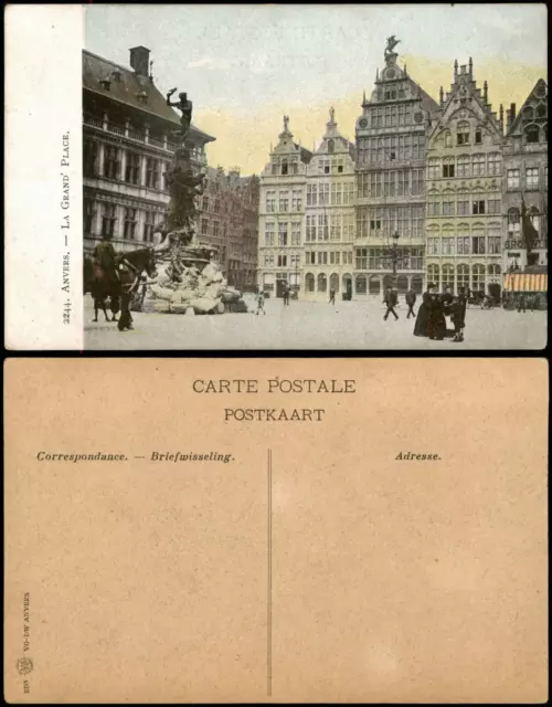 Postkaart Antwerpen Anvers LA GRAND PLACE 1905