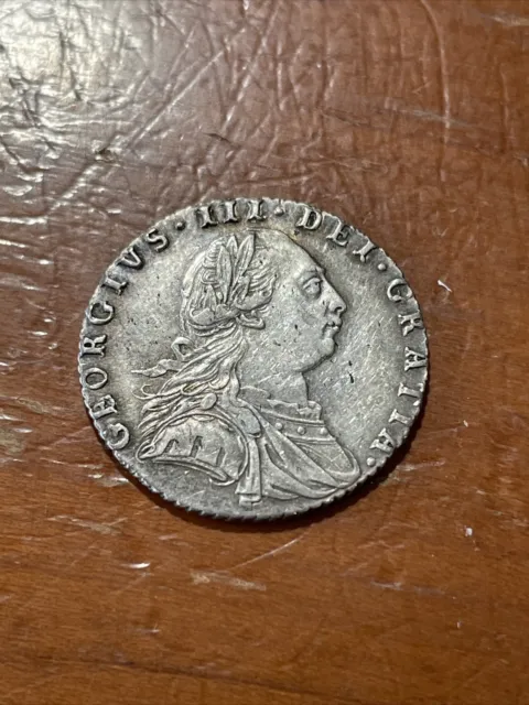 Silver 1787 Great Britain 6 Pence George III