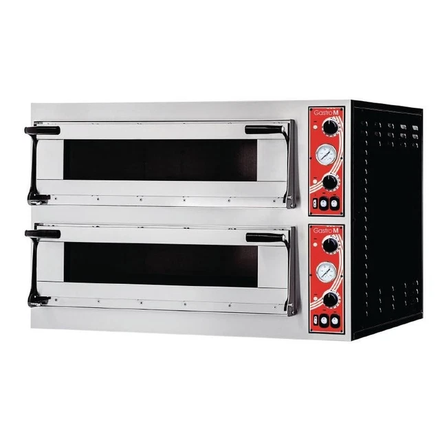 Pizzaofen Doppel Pizzeria Ofen 4 +4 Pizza mit Thermostat Pizzabackofen Pizza