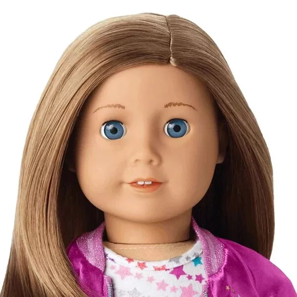 AMERICAN GIRL DOLL Long Brown Hair Blue Eyes & Freckles *Custom* $75.00 -  PicClick
