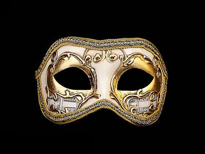 Mask Wolf from Venice Colombine Beethoven Golden For Fancy Dress 804 V12B