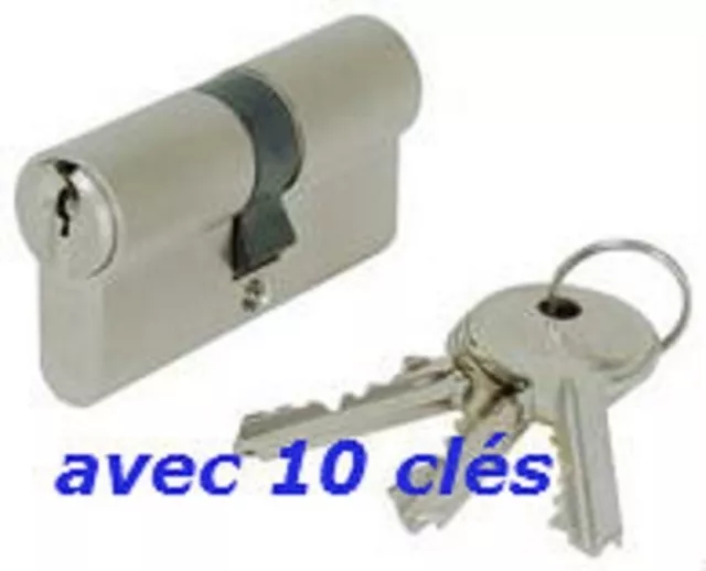Cylindre Serrure Europeen 30/30 Avec 10 Cles