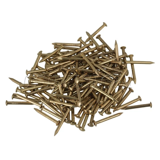100pcs 15mm Archaize Furniture Brass Miniature Nail with Round Head Brass