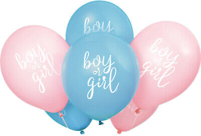 Baby Shower Gender Reveal Balloons Boy Girl Pink Blue Mum to Be Party Decoration