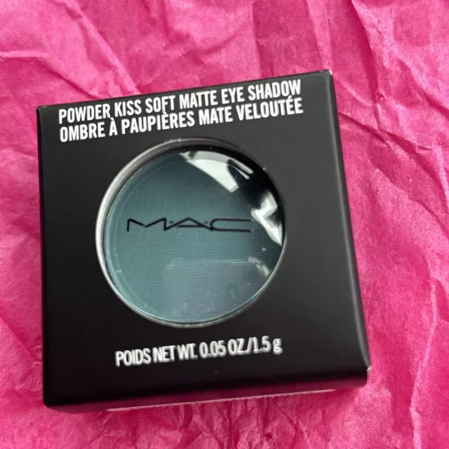 MAC Powder Kiss Soft Matte Eyeshadow Good Jeans Blue Turquoise BNIB