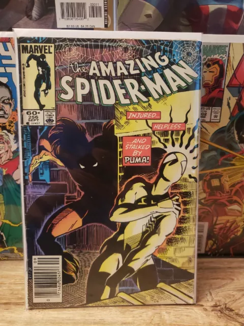 Amazing Spider-Man 256 First Puma Low Grade Newsstand