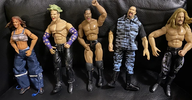 WWE Lot of 5 Jakks Finishing Moves Wrestling Figures ECW AEW WWF