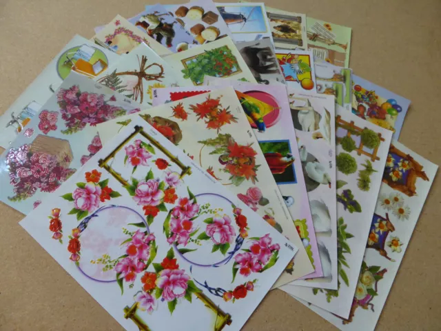 *NEW* 20x ASSORTED Mixed A4 Sheets of TBZ Traditional Embossed Decoupage (Set 2)
