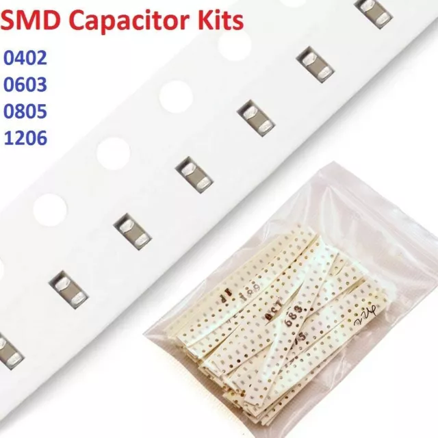 0402 0603 0805 1206 SMD/SMT Capacitors Component Assortment Kits Sample Package