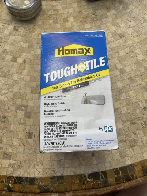 Homax Tough as Tile 26 oz. Brush on Tub Sink and Tile Refinishing Kit NEW